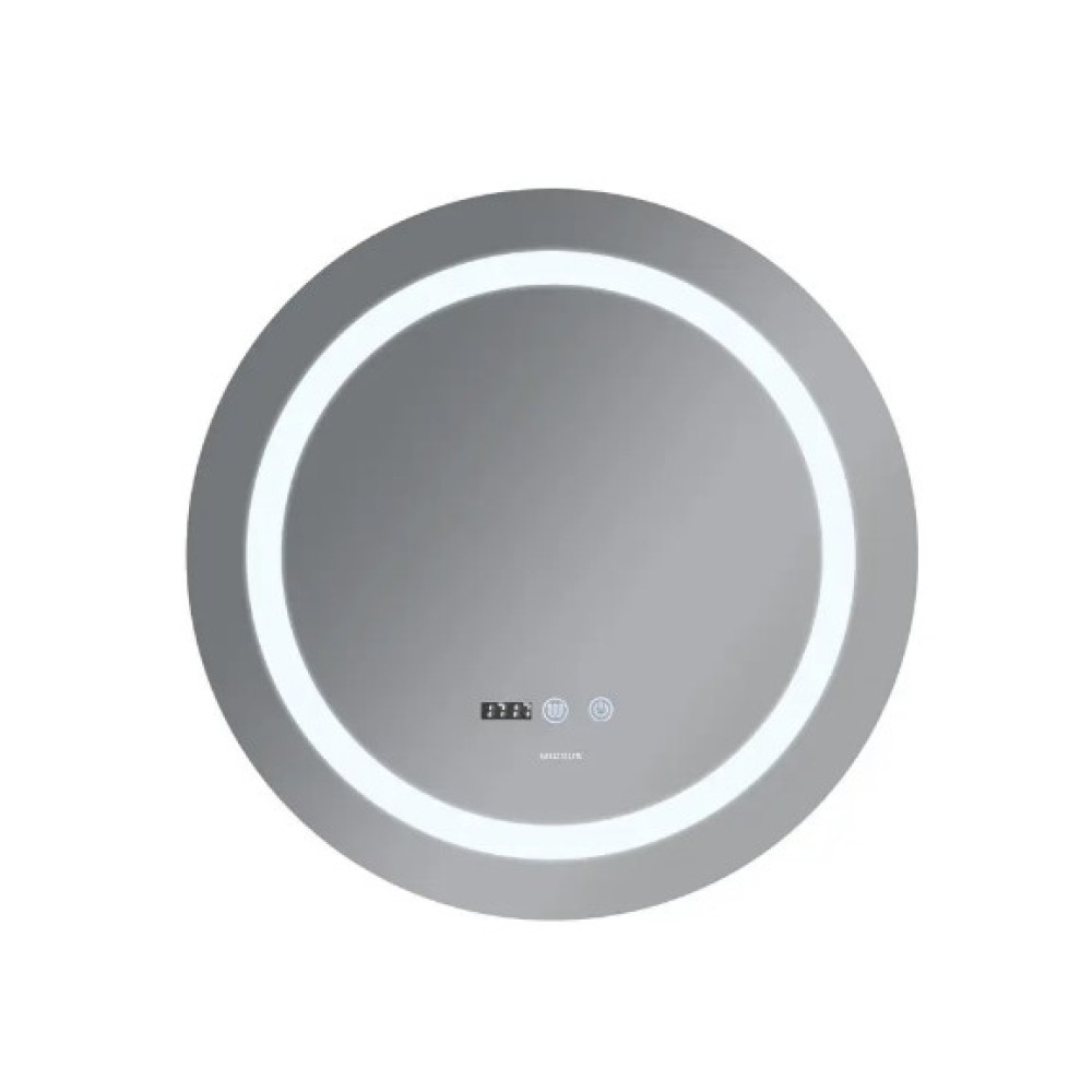 Дзеркало Mixxus Plain MC02-60 (годинник, LED-підсвічування, антизапотівання) (MI6012)