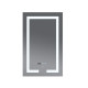 Зеркало Mixxus HARD MR06-50x80-CASE с LED Touch, Anti-fog, димером, рег. яркости, часами (MI6657)