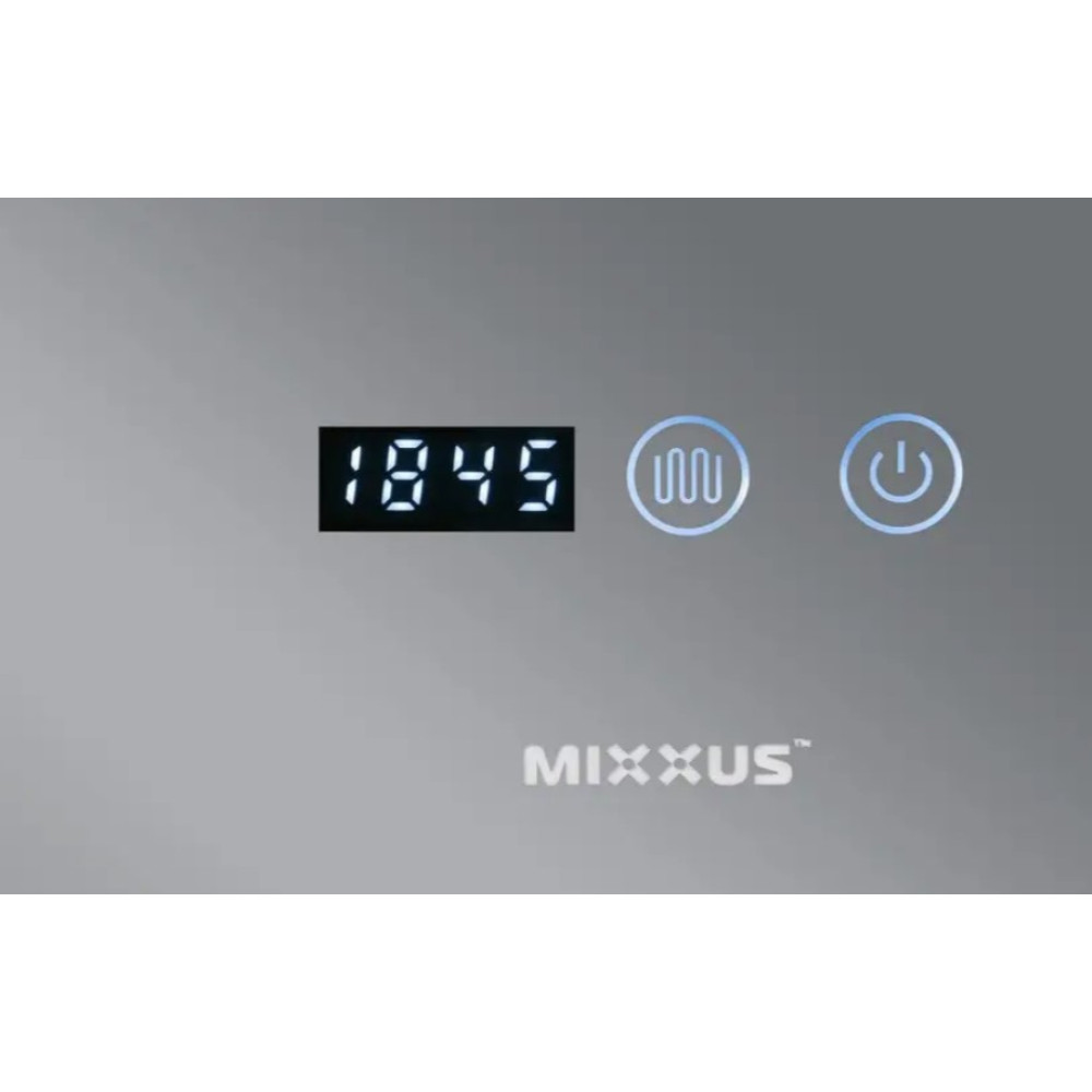 Зеркало Mixxus HARD MR06-50x80-CASE с LED Touch, Anti-fog, димером, рег. яркости, часами (MI6657)