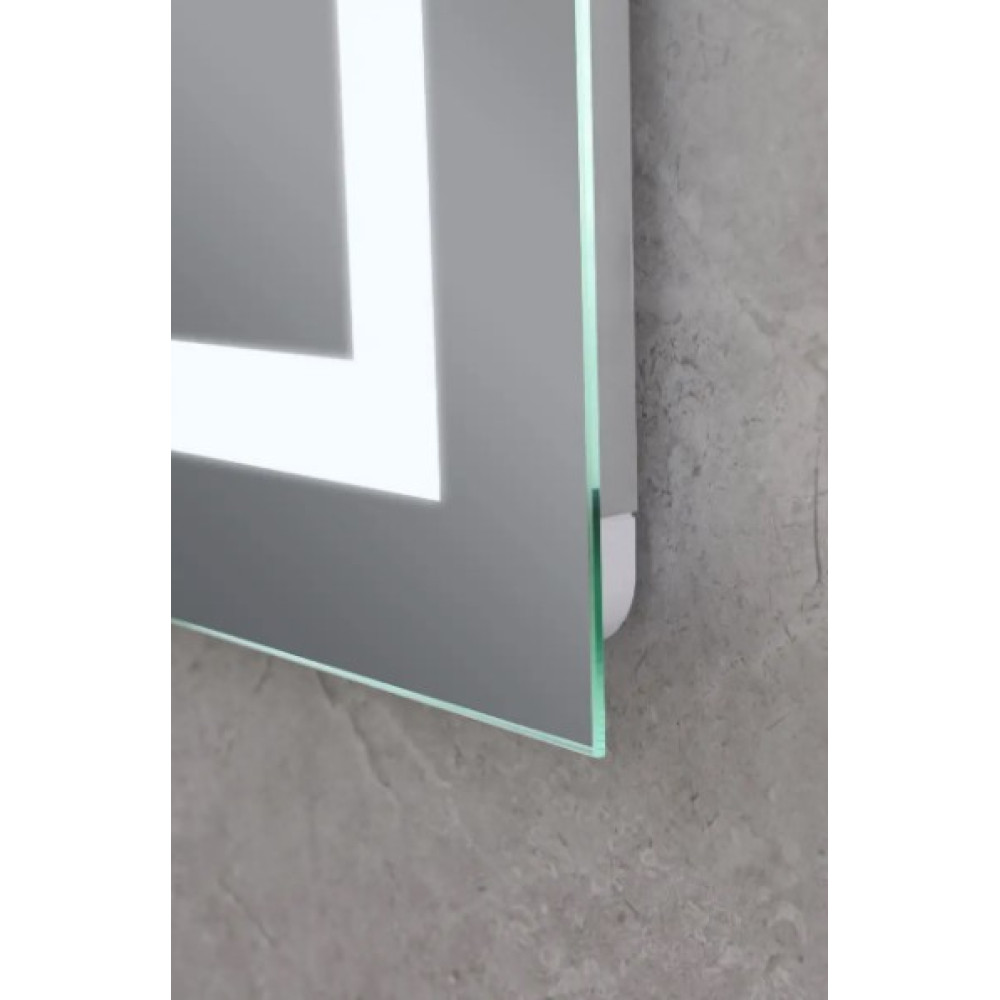 Зеркало Mixxus HARD MR06-50x80-CASE с LED Touch, Anti-fog, димером, рег. яркости, часами (MI6657)