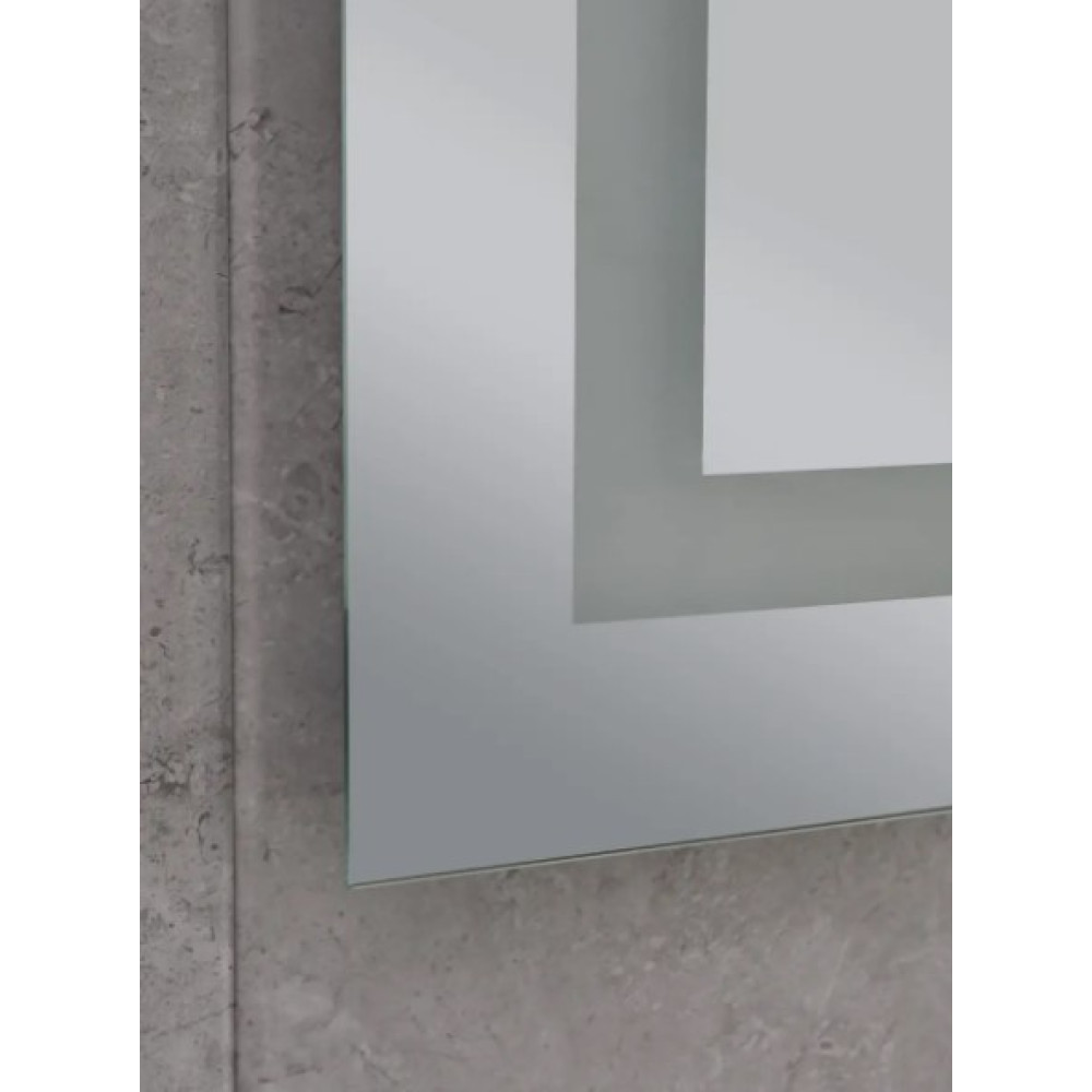Зеркало Mixxus HARD MR06-50x80-CASE с LED Touch, Anti-fog, димером, рег. яркости, часами (MI6657)