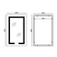 Зеркало Mixxus HARD MR06-50x80-CASE с LED Touch, Anti-fog, димером, рег. яркости, часами (MI6657)