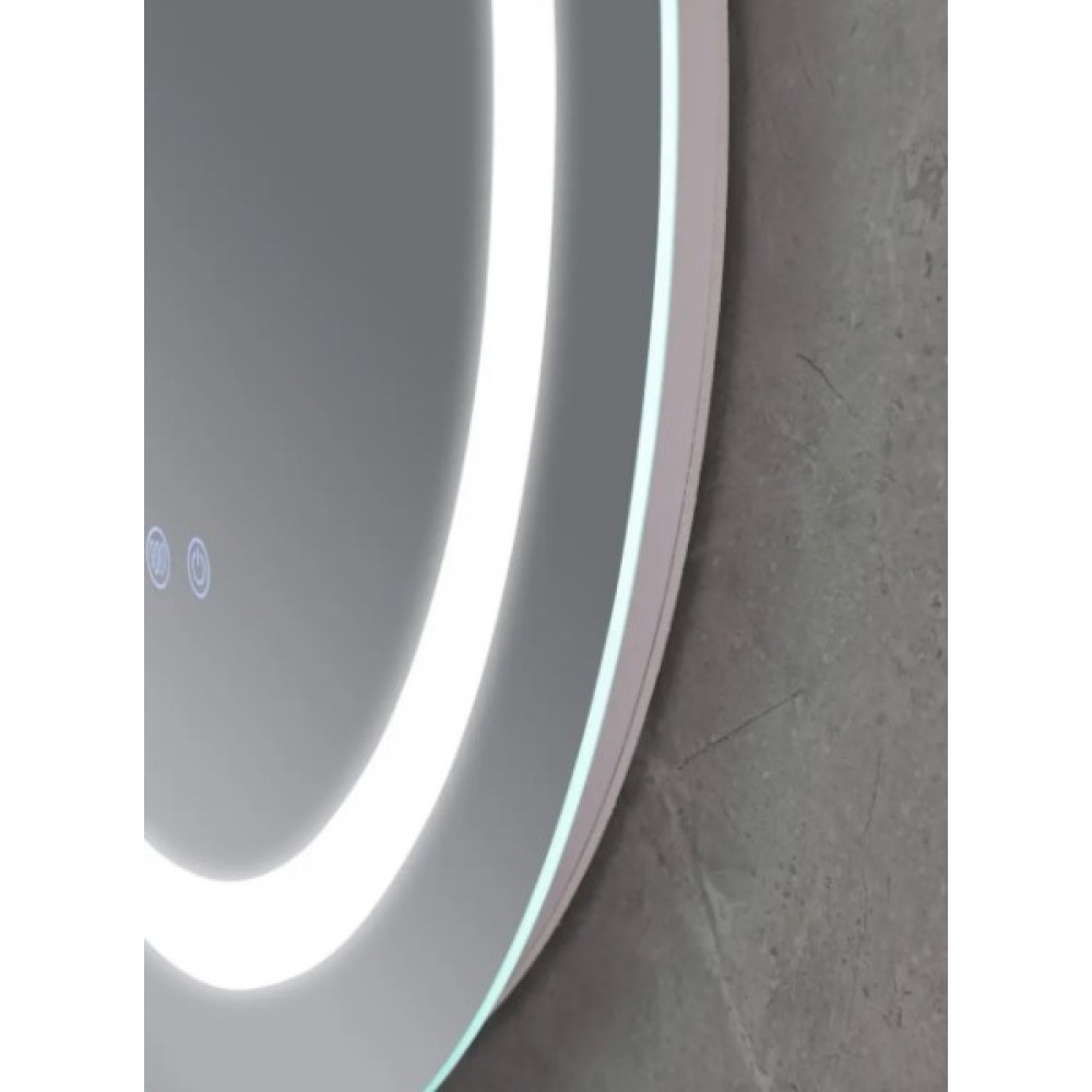 Зеркало Mixxus PLAIN MC02-60-CASE с LED Touch, Anti-fog, димером, рег. яркости, часами (MI6661)