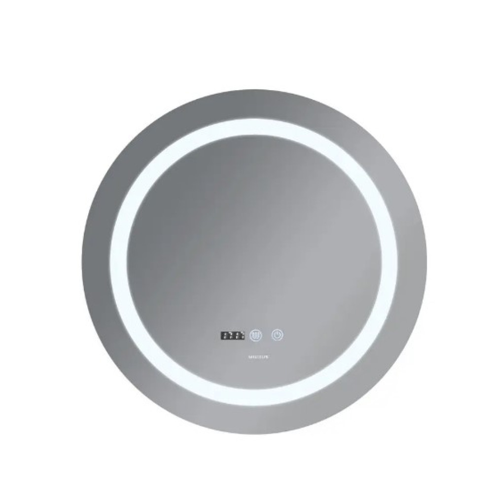 Зеркало Mixxus PLAIN MC02-60-CASE с LED Touch, Anti-fog, димером, рег. яркости, часами (MI6661)