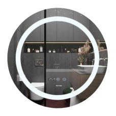 Зеркало Mixxus PLAIN MC02-60-CASE с LED Touch, Anti-fog, димером, рег. яркости, часами (MI6661)