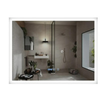 Дзеркало Mixxus FLAT MR04-100x80 з LED Touch, Anti-fog, димером, регулюванням яскравості, годинником (MI6927)