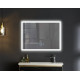 Дзеркало Mixxus FLAT MR04-100x80 з LED Touch, Anti-fog, димером, регулюванням яскравості, годинником (MI6927)