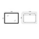 Дзеркало Mixxus FLAT MR04-100x80 з LED Touch, Anti-fog, димером, регулюванням яскравості, годинником (MI6927)