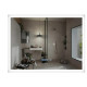 Дзеркало Mixxus FLAT MR04-100x80 з LED Touch, Anti-fog, димером, регулюванням яскравості, годинником (MI6927)