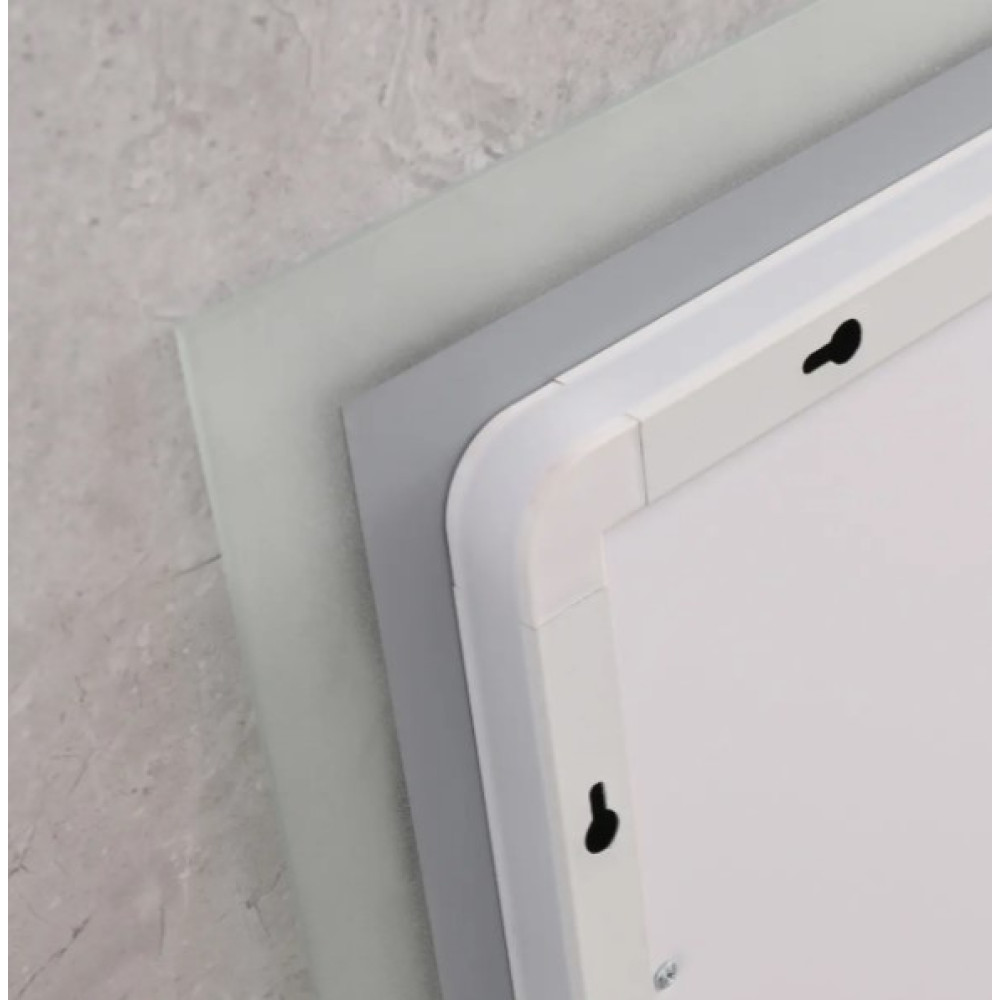 Дзеркало Mixxus FLAT MR04-80x60 з LED Touch, Anti-fog, димером, регулюванням яскравості, годинником (MI6928)