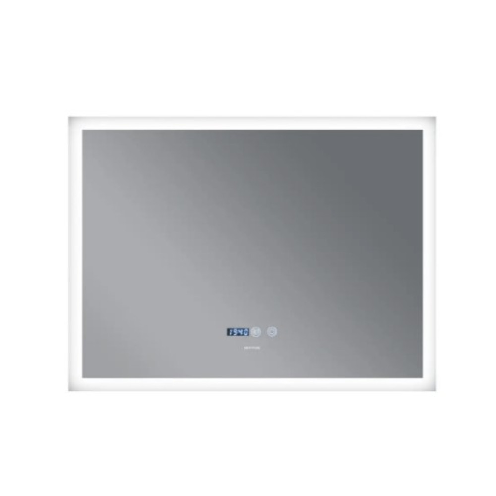 Дзеркало Mixxus FLAT MR04-80x60 з LED Touch, Anti-fog, димером, регулюванням яскравості, годинником (MI6928)