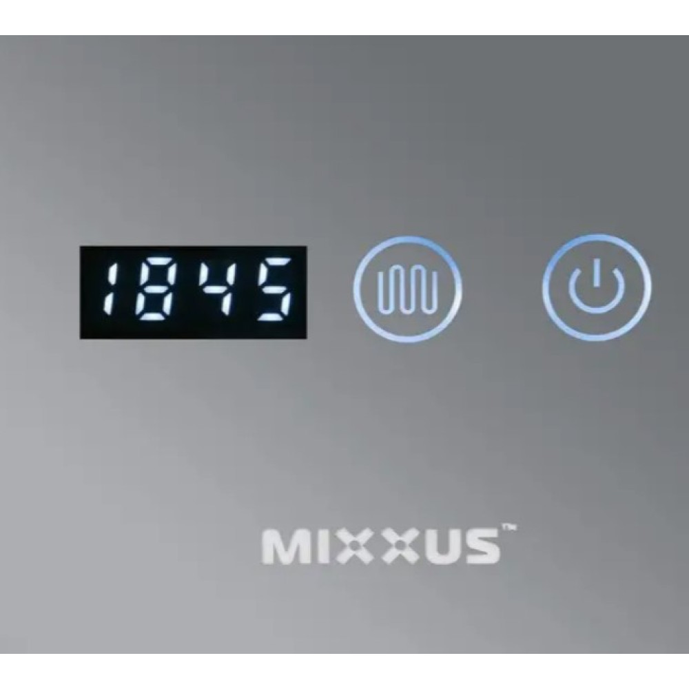 Дзеркало Mixxus ARD MR06-60x80 з LED Touch, Anti-fog, димером, регулюванням яскравості, годинником (MI6929)