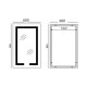 Дзеркало Mixxus ARD MR06-60x80 з LED Touch, Anti-fog, димером, регулюванням яскравості, годинником (MI6929)