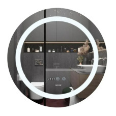 Зеркало Mixxus PLAIN MC02-80 с LED Touch, Anti-fog, димером, регулировкой яркости, часами (MI6931)
