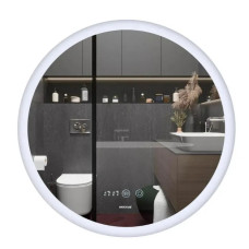 Зеркало Mixxus PLAIN MC10-80 с LED Touch, Anti-fog, димером, регулировкой яркости, часами (MI6932)