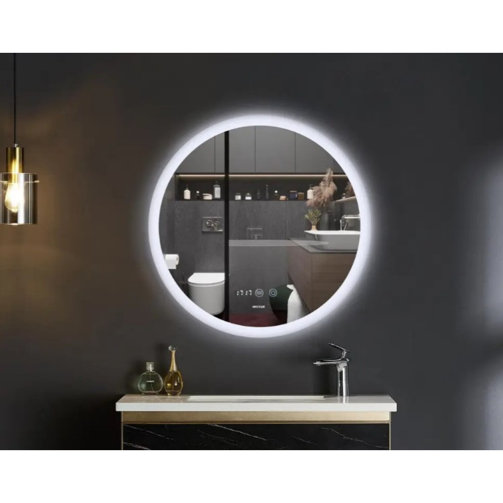 Зеркало Mixxus PLAIN MC10-80 с LED Touch, Anti-fog, димером, регулировкой яркости, часами (MI6932)