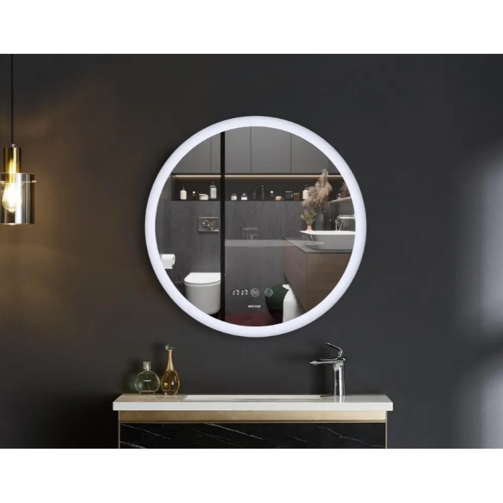 Зеркало Mixxus PLAIN MC10-80 с LED Touch, Anti-fog, димером, регулировкой яркости, часами (MI6932)