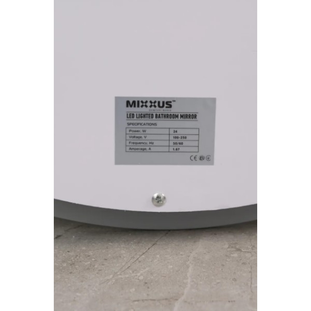 Зеркало Mixxus PLAIN MC10-80 с LED Touch, Anti-fog, димером, регулировкой яркости, часами (MI6932)