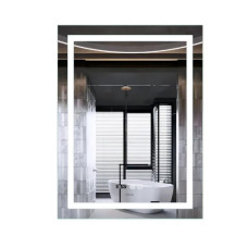 Зеркало Mixxus Premium FLASH MR21-60x80 (LED Touch, Anti-fog, часы) (MP6617)