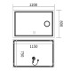 Дзеркало Mixxus Premium QUADRO MR20-120x80 (LED Touch, Anti-fog, лінза) (MP6624)