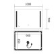 Дзеркало Mixxus Premium LINES MR18-100x70-REVERSE (LED Touch, Anti-fog) (MP6627)