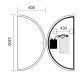 Зеркало Mixxus Premium TOPPER MS03-60x120 (LED Touch, Anti-fog (3-6,5kK)) (MP6635)