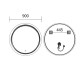 Зеркало Mixxus Premium WAVE MC04-90 (LED Touch, Anti-fog (3-6,5kK)) (MP6637)