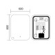 Дзеркало Mixxus Premium DIVERSE MR15-80x60-REVERSE (LED Touch, Anti-fog (3-6,5kK)) (MP6638)
