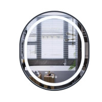 Зеркало Mixxus Premium ELLIPSE MV05-80x70-REVERSE BLACK (LED Touch, Anti-fog (3-6kK)) (MP6646)