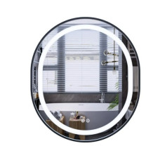 Зеркало Mixxus Premium ELLIPSE MV05-80x70-REVERSE BLACK (LED Touch, Anti-fog (3-6kK)) (MP6646)