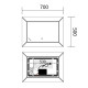 Зеркало Mixxus Premium CUBIC MR14-70x50-REVERSE (LED Touch, Anti-fog) (MP6647)