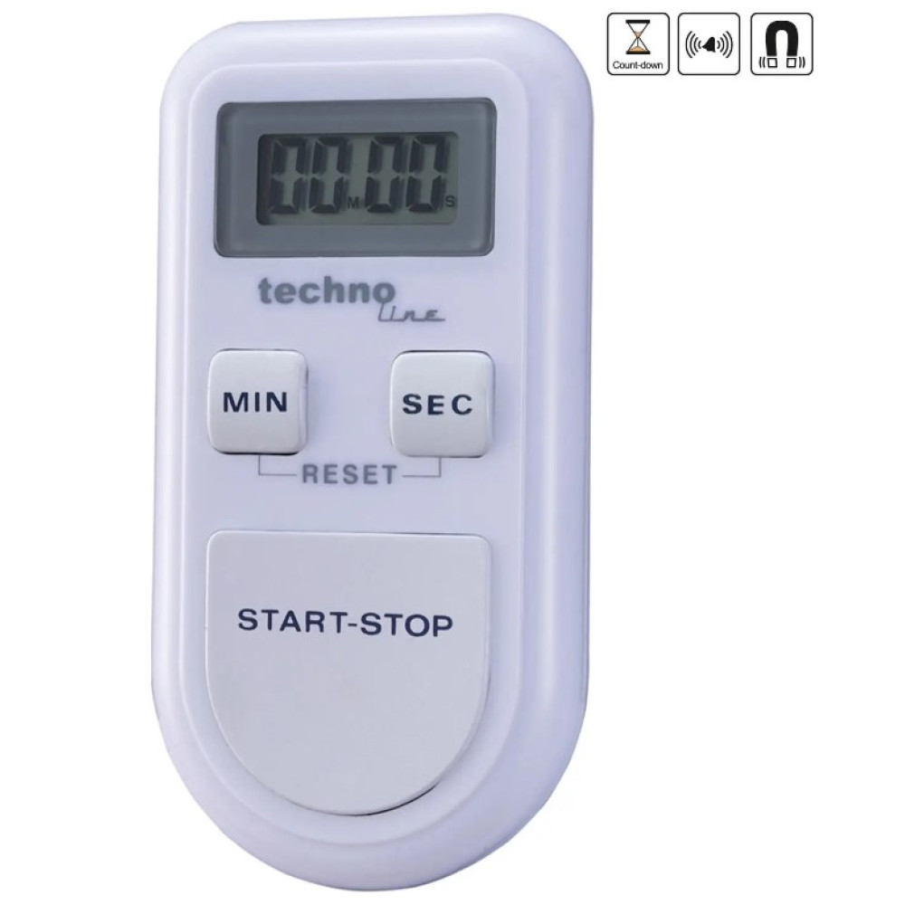 Таймер кухонный Technoline KT100 Magnetic White (KT100) (DAS301200)