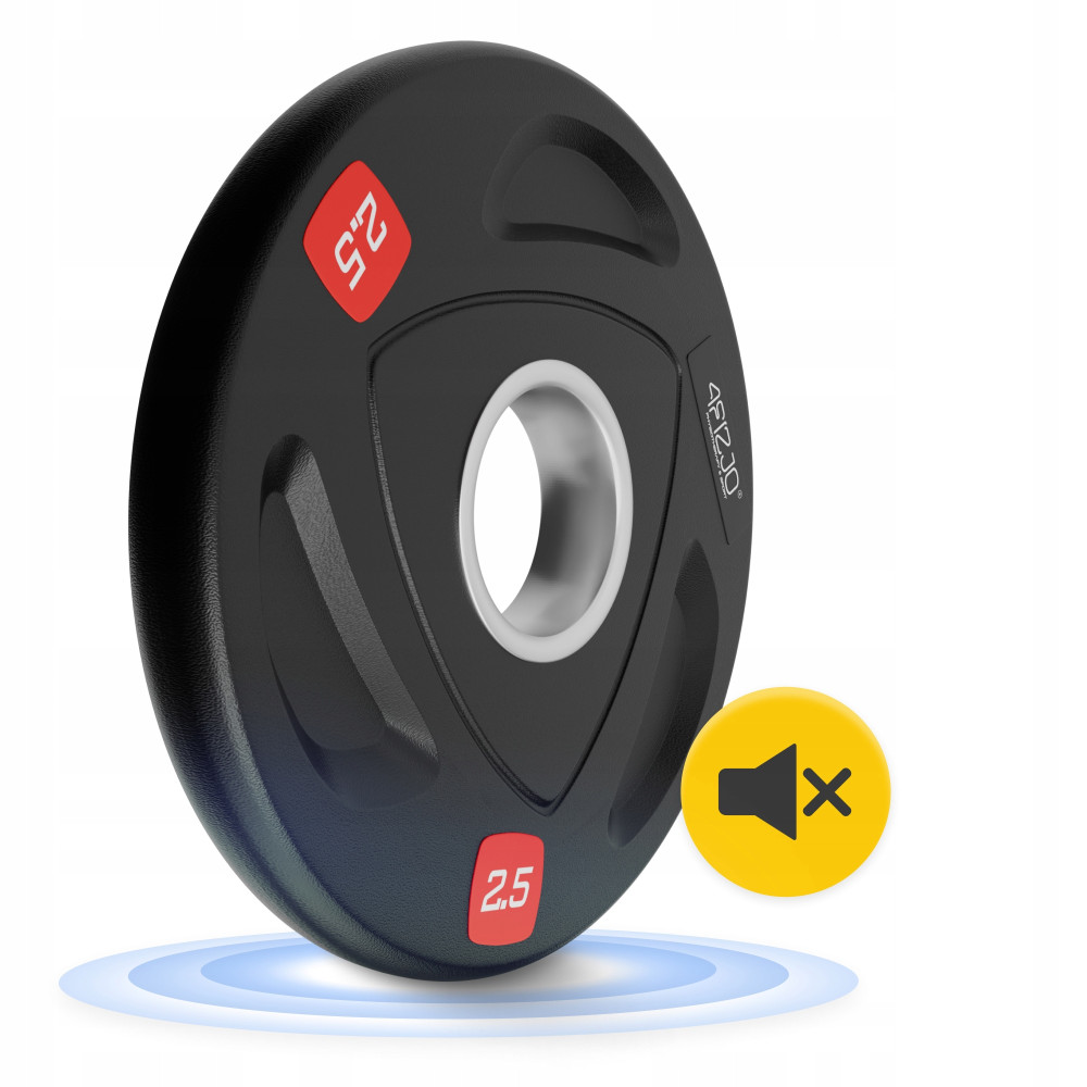 Диск олимпийский 4FIZJO 2 x 2.5 кг 51 мм металлический, прорезиненный Black (P-5905973401265)