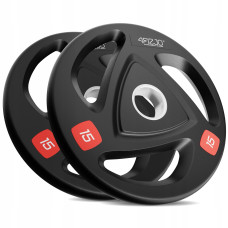 Диск олимпийский 4FIZJO 2 x 15 кг 51 мм металлический, прорезиненный Black (P-5905973401272)