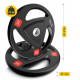 Диск олимпийский 4FIZJO 1 x 25 кг 51 мм металлический, прорезиненный Black (P-5905973401302)