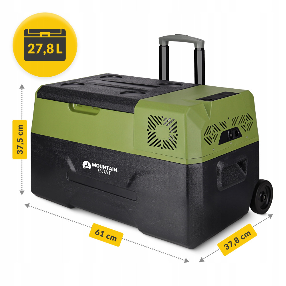Холодильник туристический компрессорный Mountain Goat XTREME 27.8 л электрический, переносной Black/Olive (P-5905973404884)