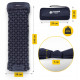 Надувний килимок (каремат) Mountain Goat 190 x 58 x 5 см з вбудованим насосом MG0009 Navy Blue (P-5905973400916)