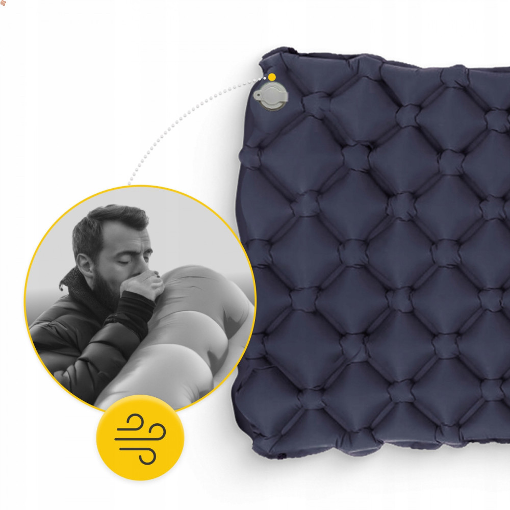 Надувний килимок (каремат) Mountain Goat 190 x 58 x 5 см MG0012 Navy Blue (P-5905973400893)