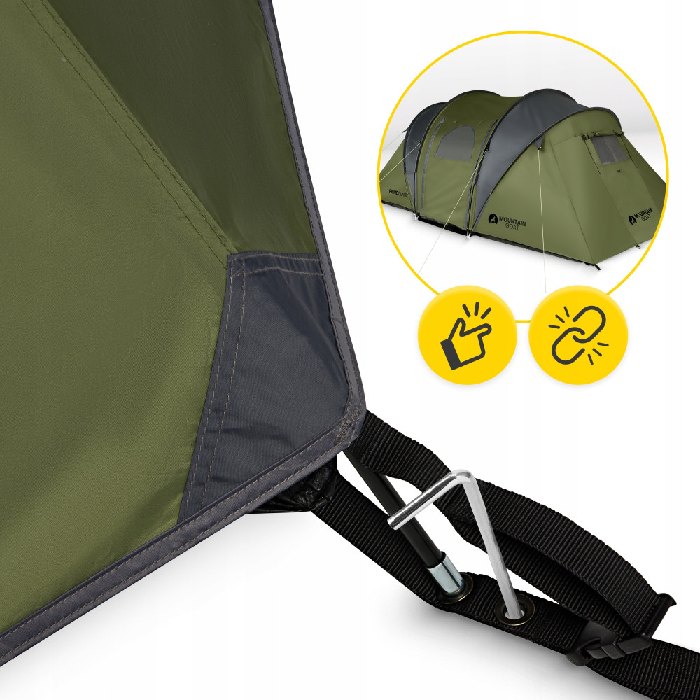 Палатка туристическая Mountain Goat Prime Quatro 4-местная Olive (P-5905973406598)