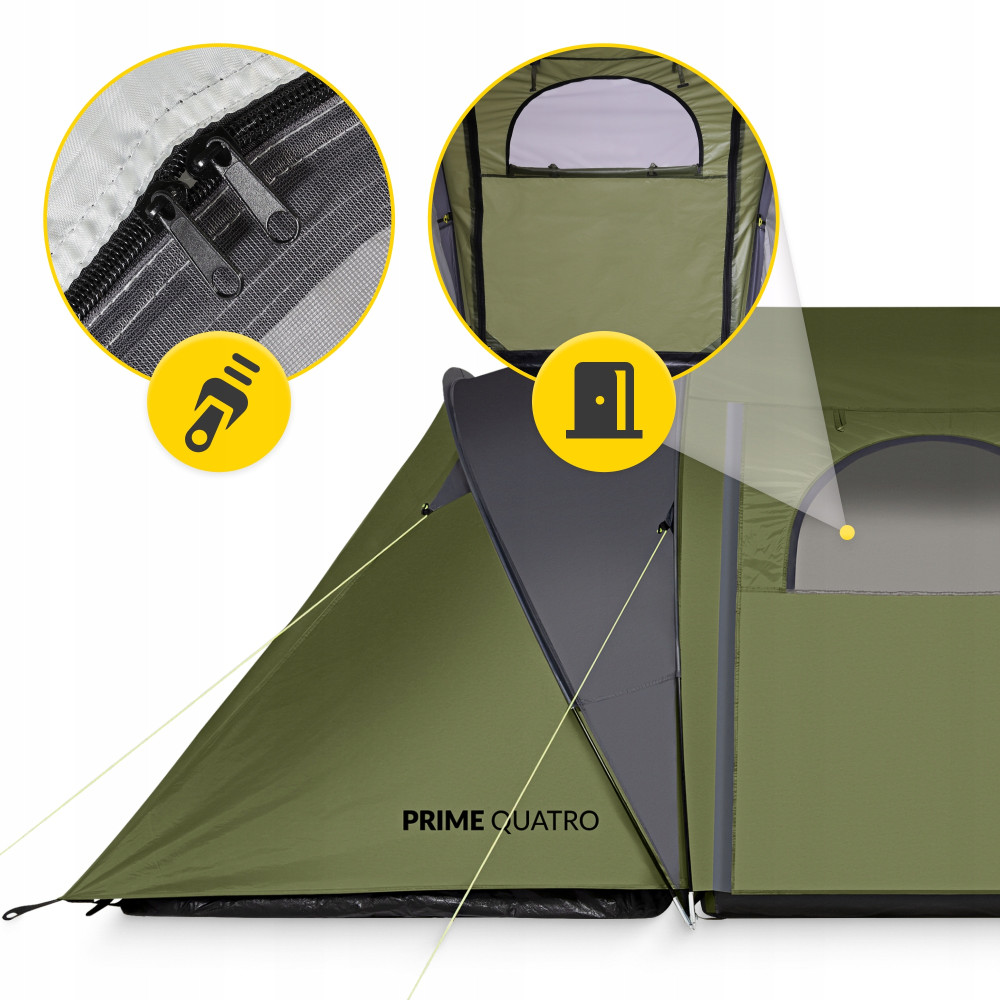 Палатка туристическая Mountain Goat Prime Quatro 4-местная Olive (P-5905973406598)
