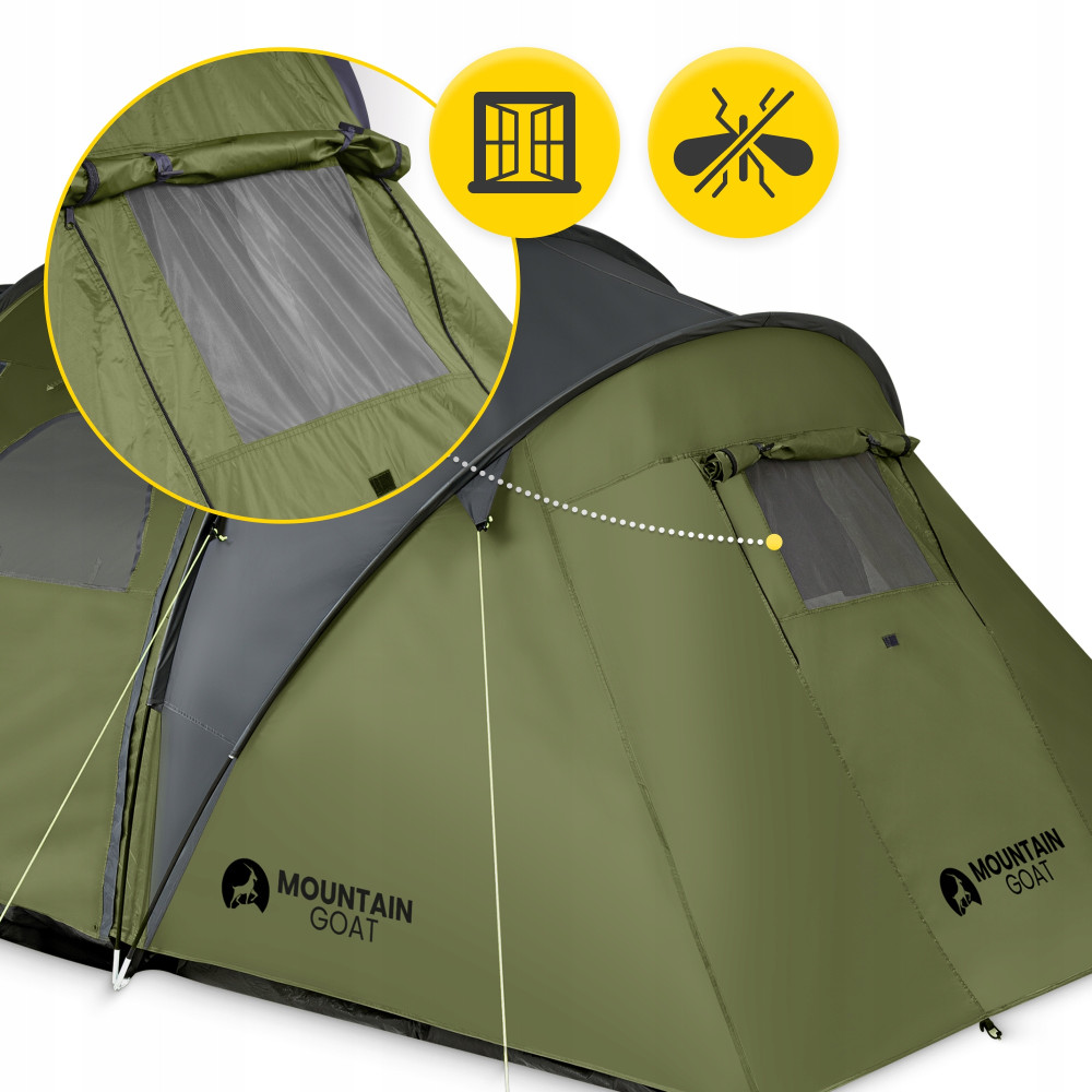 Палатка туристическая Mountain Goat Prime Quatro 4-местная Olive (P-5905973406598)