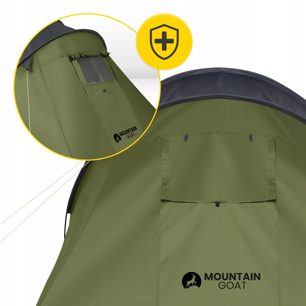 Палатка туристическая Mountain Goat Prime Quatro 4-местная Olive (P-5905973406598)