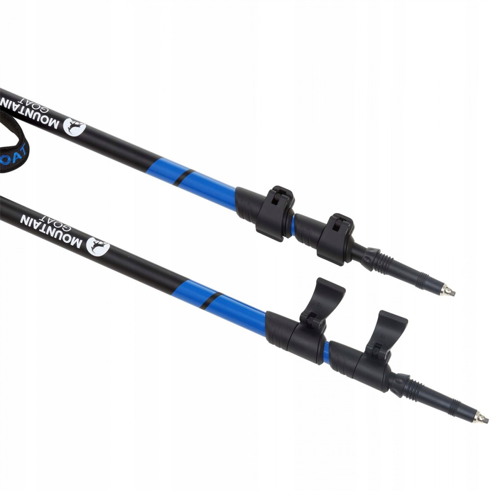 Трекінгові палиці Mountain Goat Peak+ 60-135 см MG0005 Black/Blue (P-5907739318268)