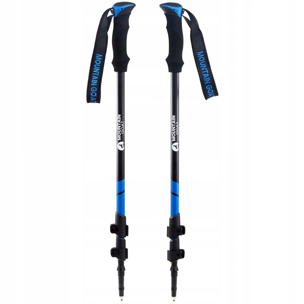Трекінгові палиці Mountain Goat Peak+ 60-135 см MG0005 Black/Blue (P-5907739318268)