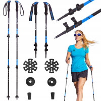 Треккинговые палки Mountain Goat Peak+ 60-135 см MG0005 Black/Blue (P-5907739318268)