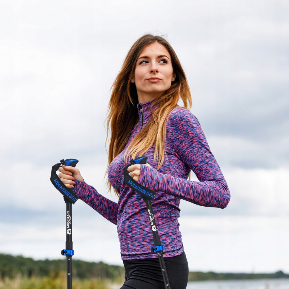 Трекінгові палиці Mountain Goat Pro+ 43-130 см MG0007 Black/Blue (P-5907739318244)