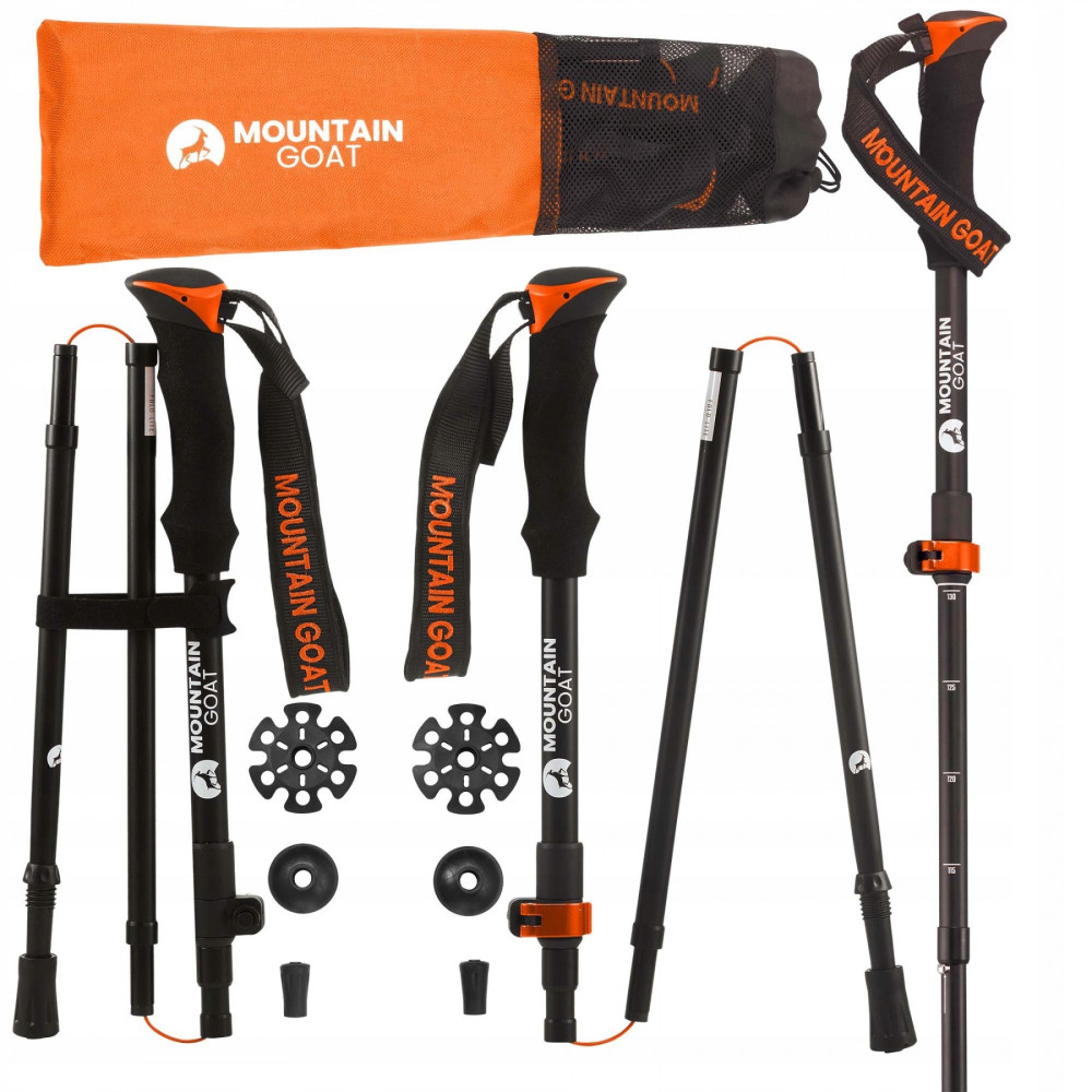 Трекінгові палиці Mountain Goat Pro+ 43-130 см MG0008 Black/Orange (P-5907739318251)