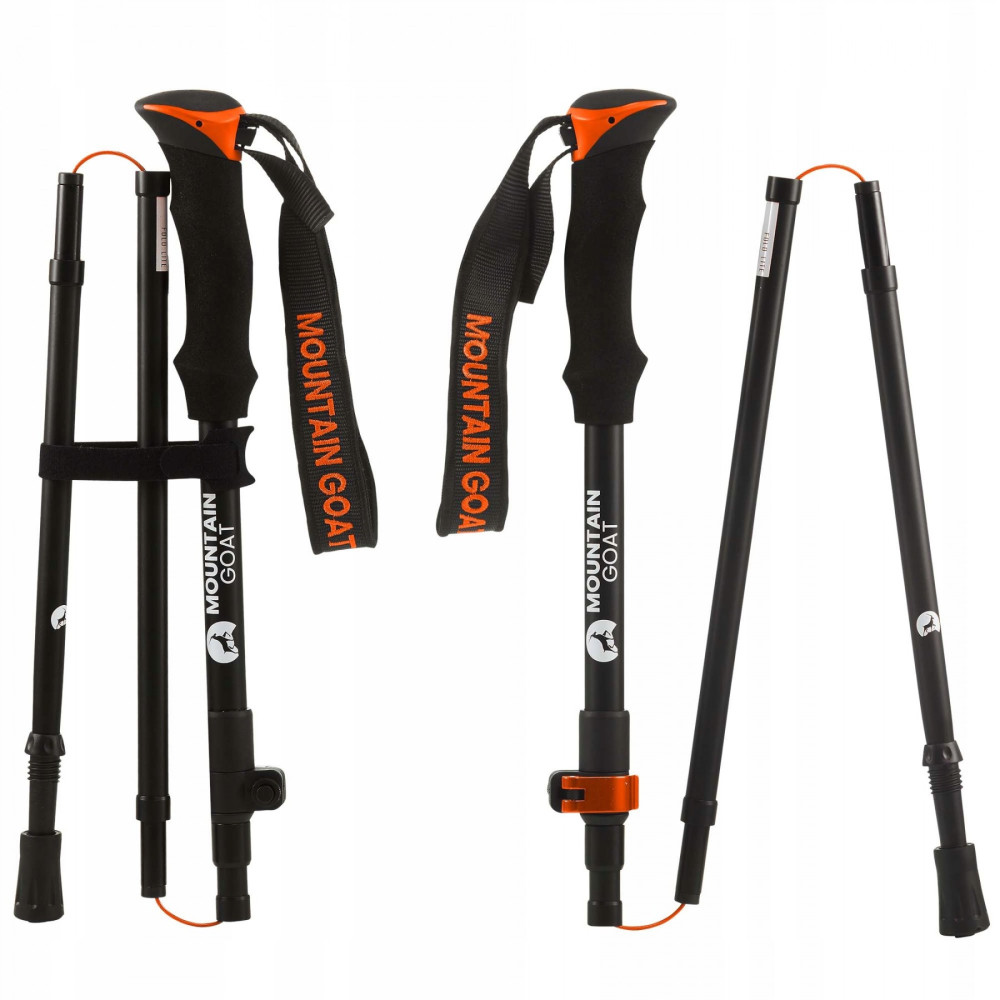 Трекінгові палиці Mountain Goat Pro+ 43-130 см MG0008 Black/Orange (P-5907739318251)