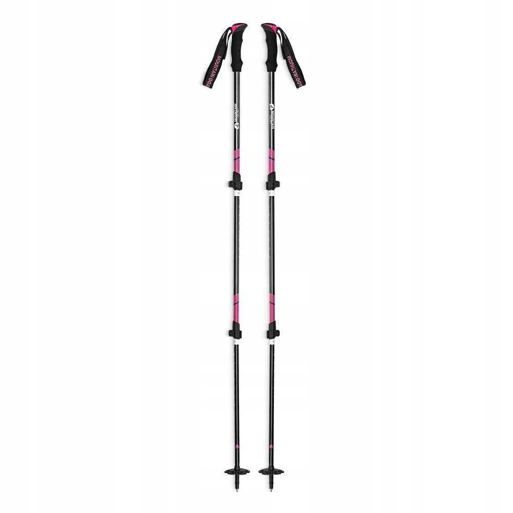 Трекінгові палиці Mountain Goat Peak+ 65-135 см Black/Pink (P-5905973404648)