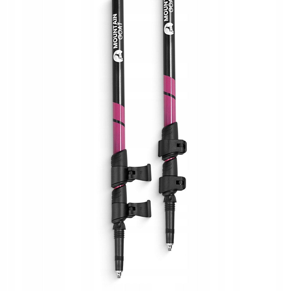 Трекінгові палиці Mountain Goat Peak+ 65-135 см Black/Pink (P-5905973404648)